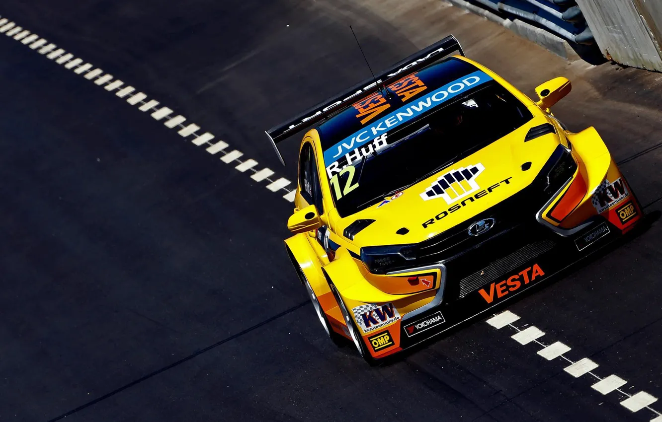 Фото обои Lada, WTCC, Vesta, Фас, Rob Haff