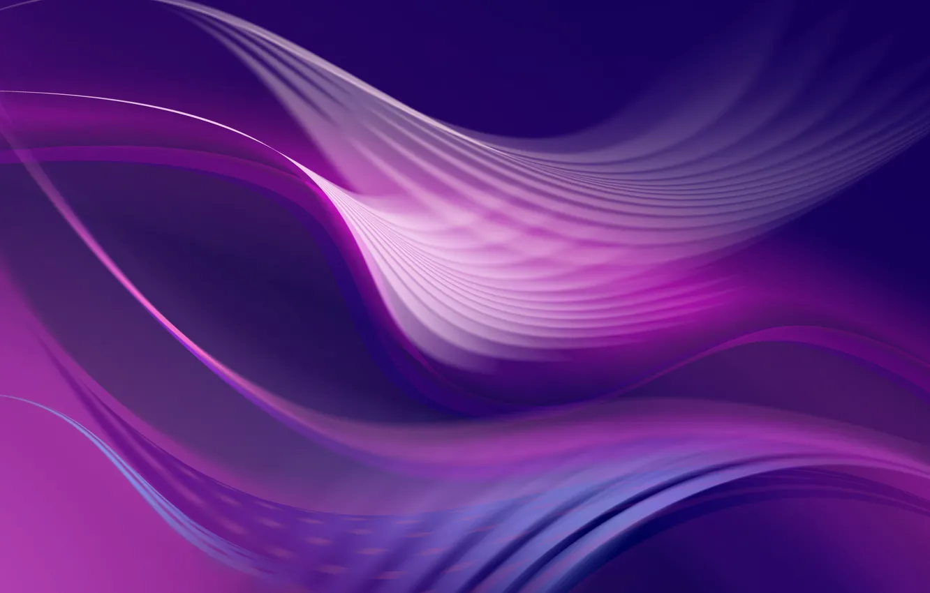 Фото обои Поток, Волны, Энергия, Abstract purple