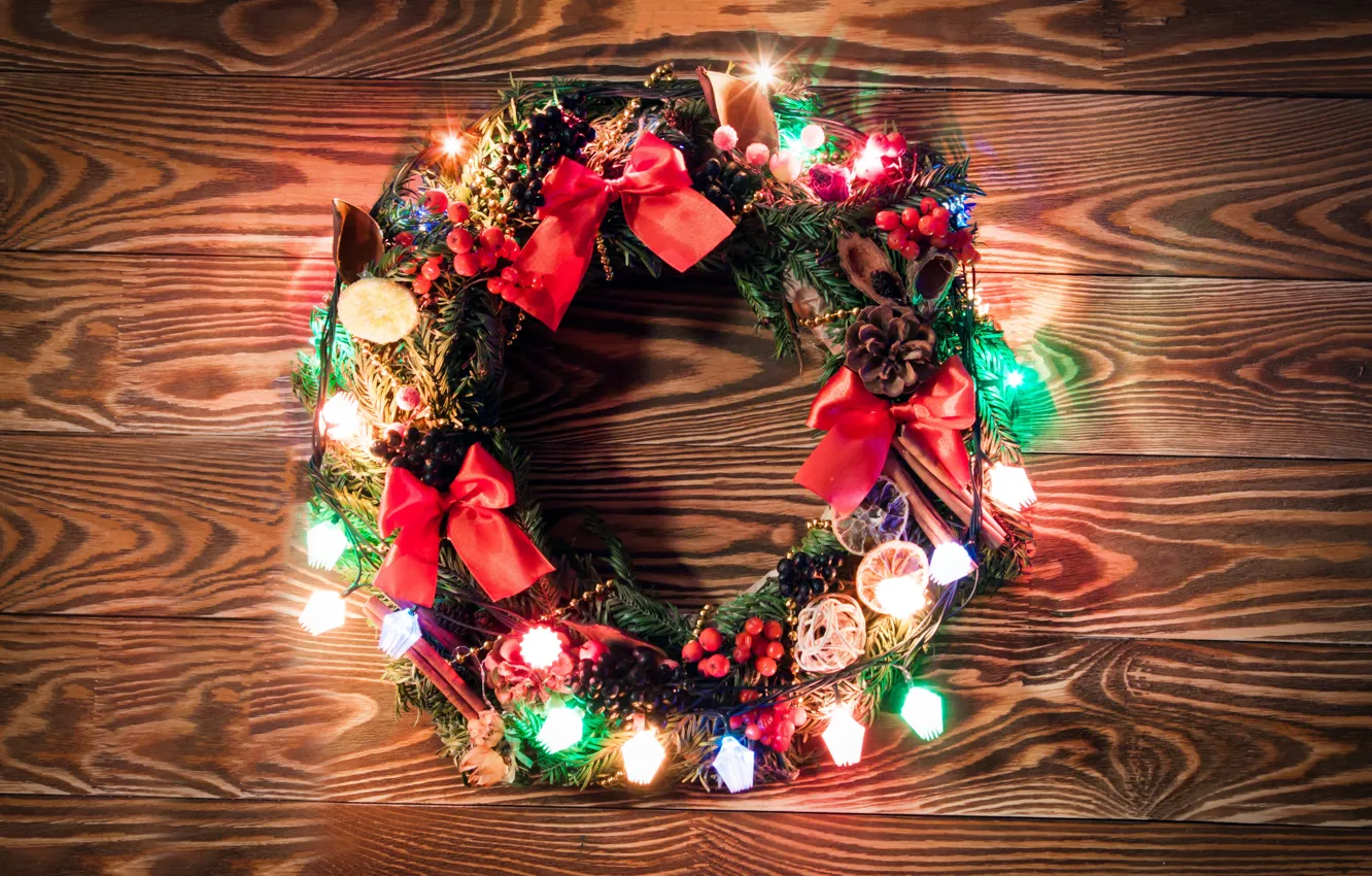 Фото обои украшения, lights, огни, Новый Год, Рождество, гирлянда, happy, Christmas