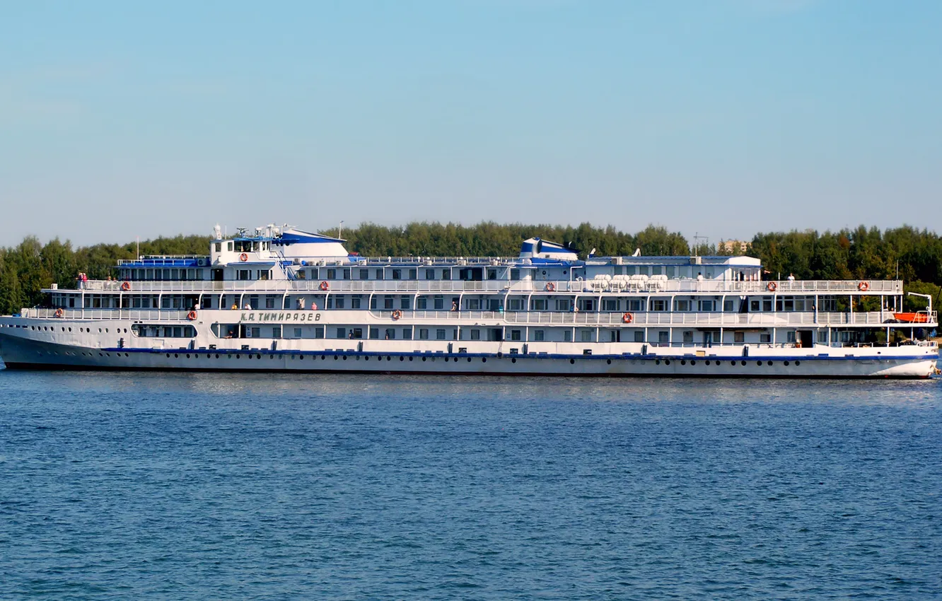Фото обои теплоход, круизный, речная