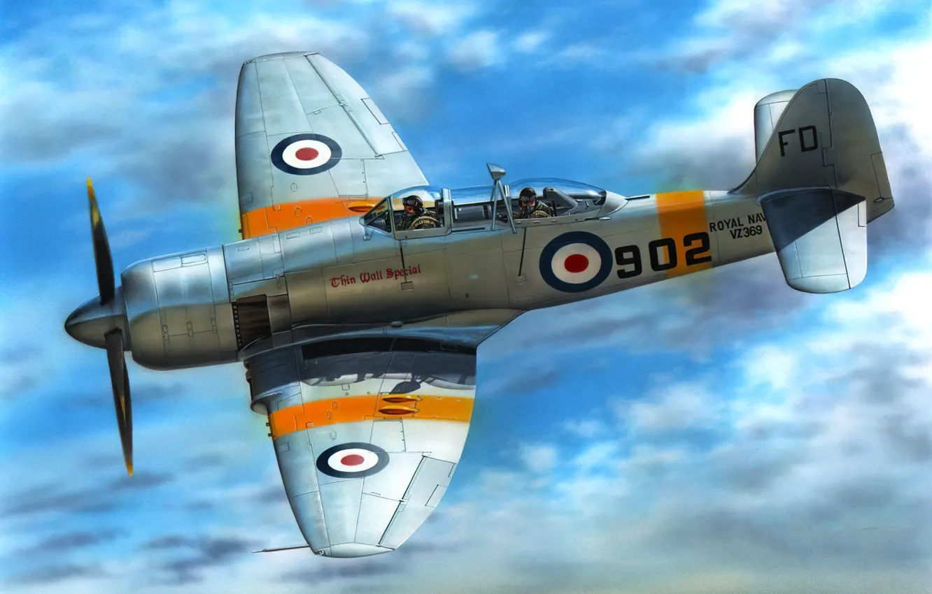 Фото обои ART, AVIATION, AIRPLANE, Sea Fury T20