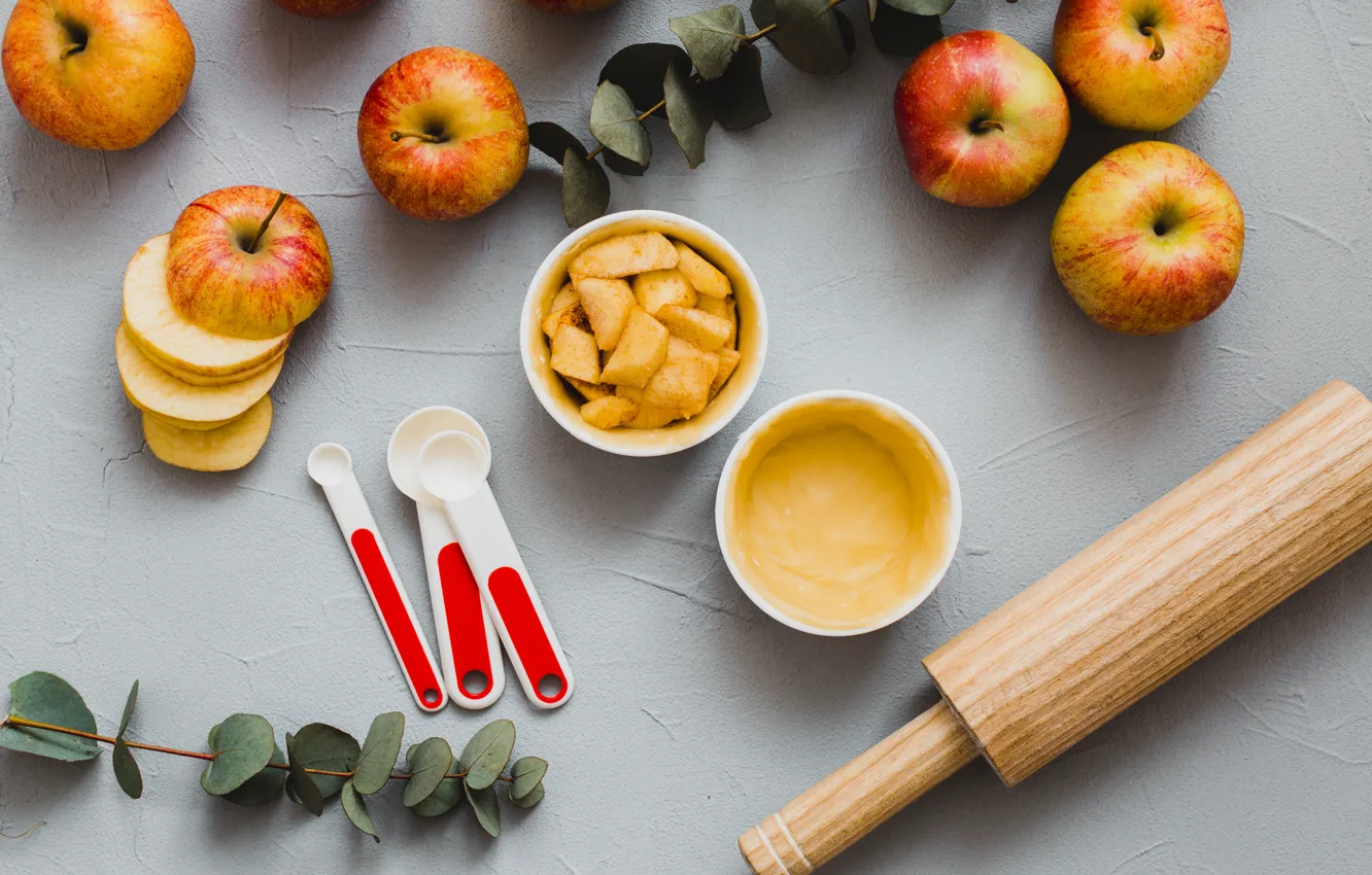 Фото обои яблоки, десерт, выпечка, apples, пироги