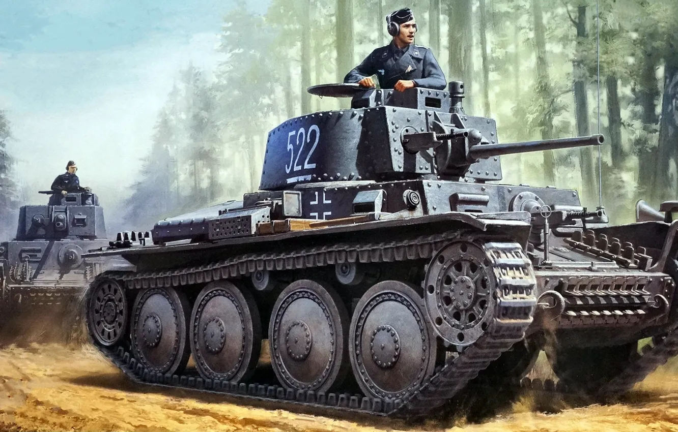 Фото обои вермахт, Panzerkampfwagen 38(t), LT vz.38, чехословацкий лёгкий танк, Pz.Kpfw.38(t)