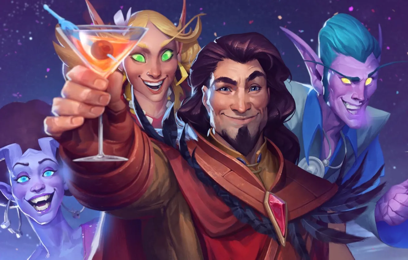 Фото обои Hearthstone, Medivh, Медив, хартстоун, One Night in Karazhan, Одна ночь в Каражане, new adventure, новое …