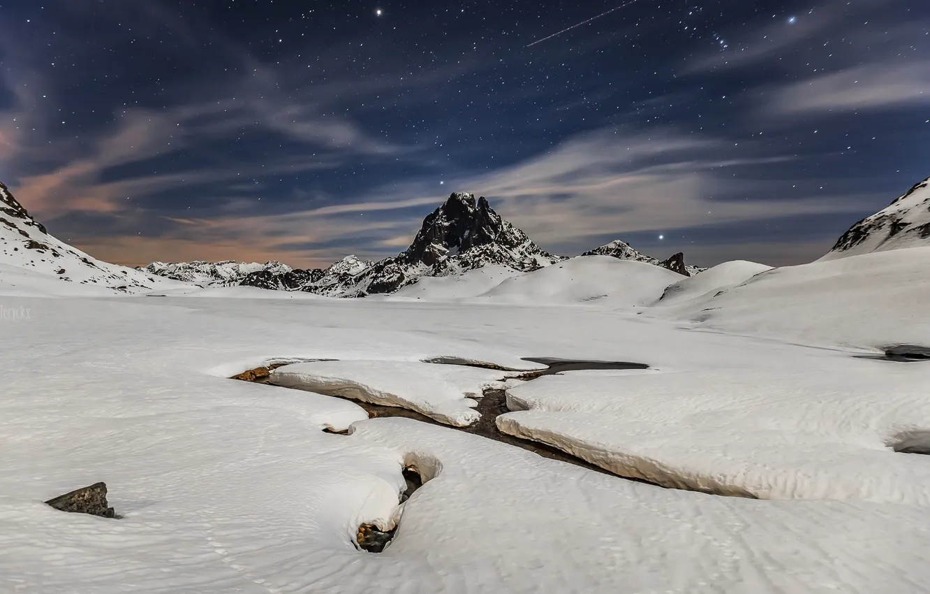 Фото обои зима, небо, звезды, снег, природа, гры
