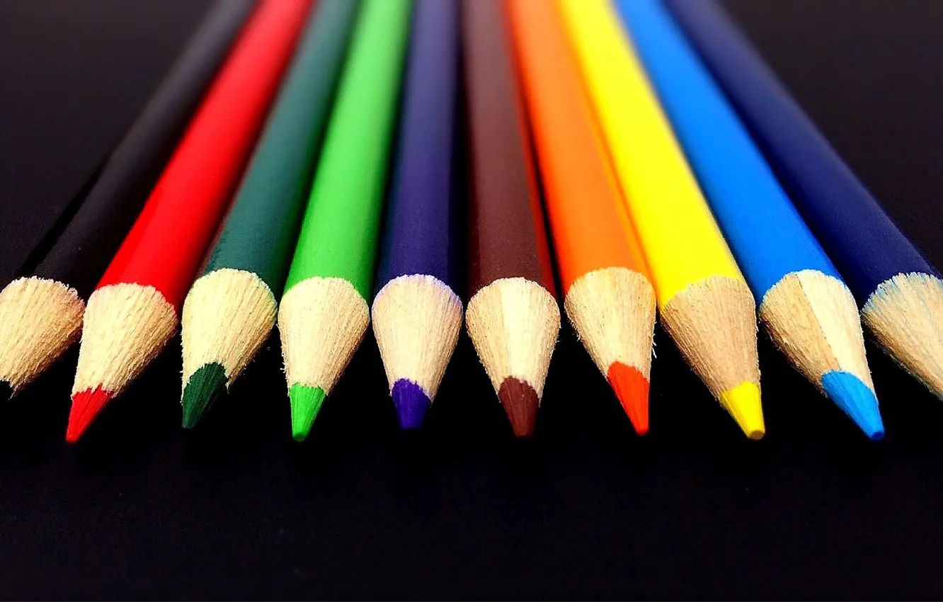 Фото обои краски, карандаши, рисование, грифель