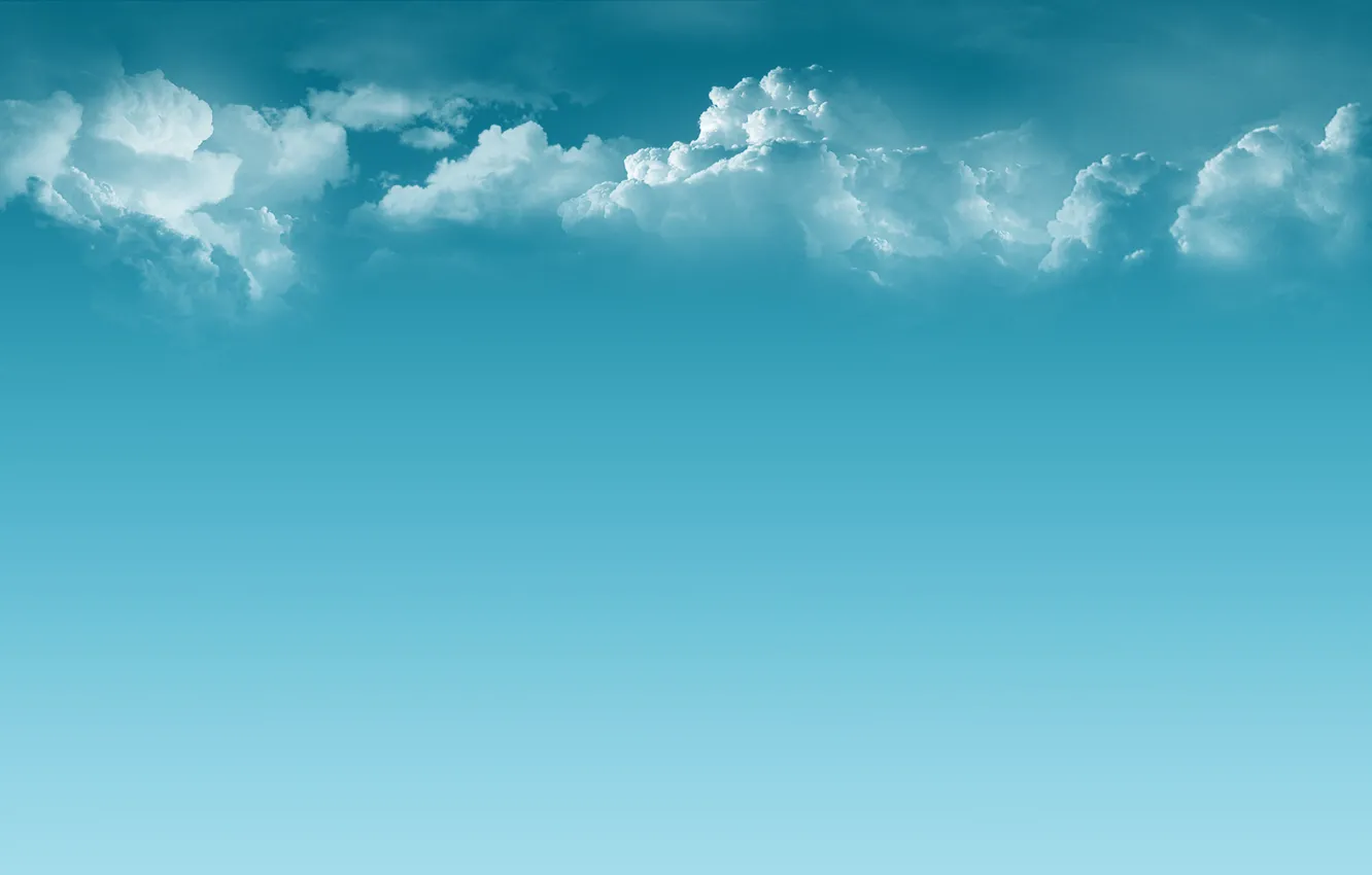 Фото обои облака, спокойствие, Минимализм, blue, умиротворение