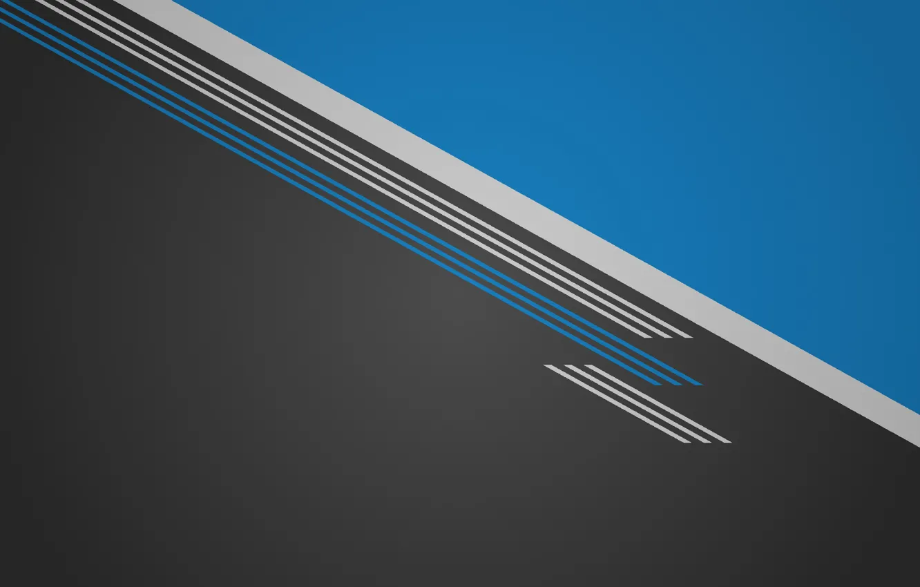 Фото обои Минимализм, Полосы, Blue, Black, White