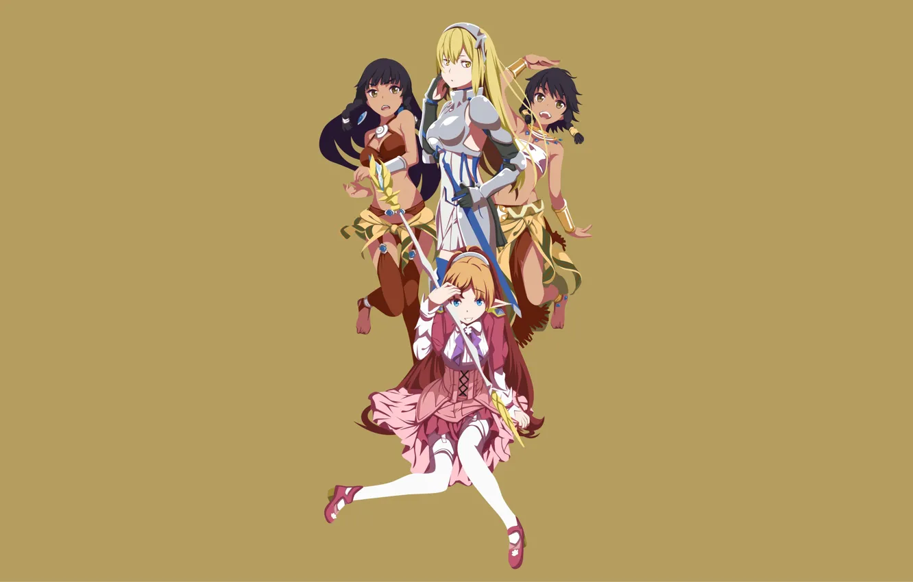 Фото обои girl, sword, armor, anime, ken, blade, elf, manga