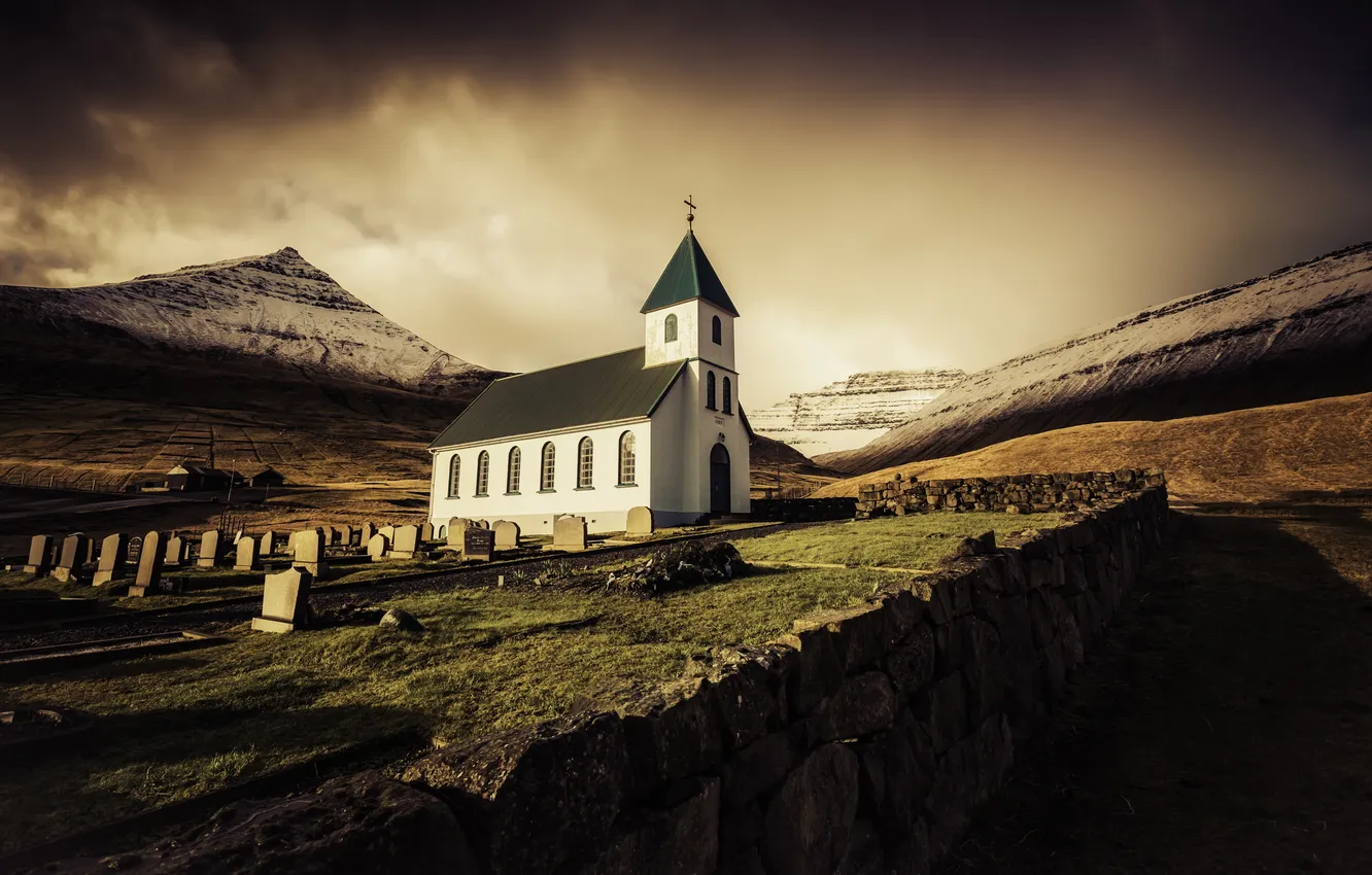 Фото обои пейзаж, Sunrise, Faroe Islands