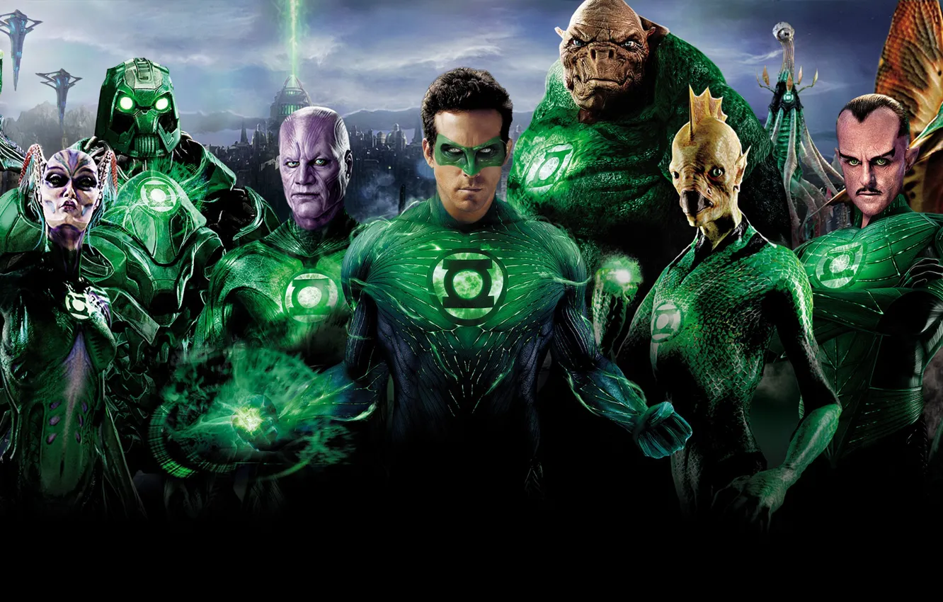Фото обои Ryan Reynolds, Green Lantern, DC Comics, Зеленый Фонарь