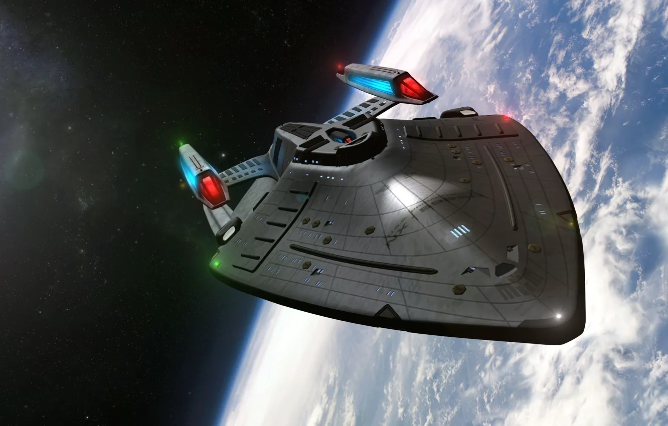 Фото обои космос, звезды, полет, планета, Orbiting Earth