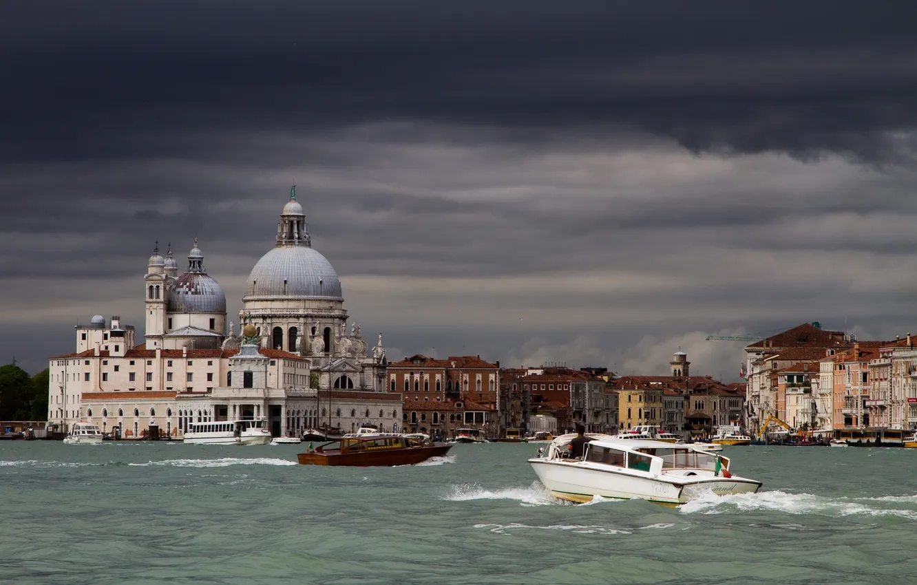 Фото обои Италия, Венеция, катера, Italy, Venice