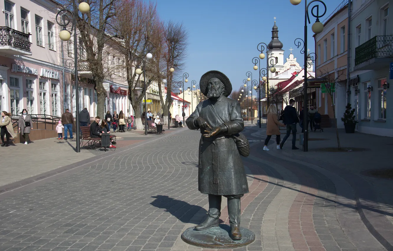 Фото обои пейзаж, город, памятник, архитектура, путешествие, Пинск