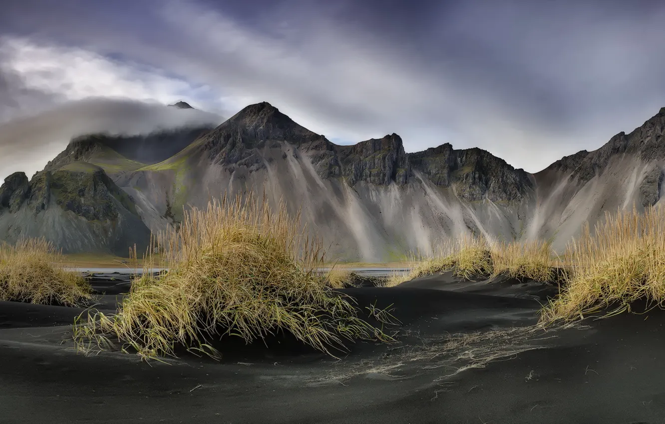 Фото обои небо, горы, Исландия