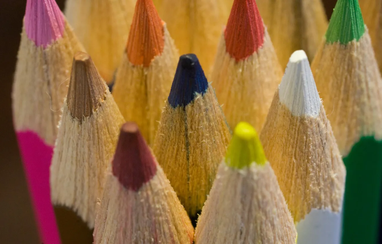 Фото обои цвета, карандаши, грифель