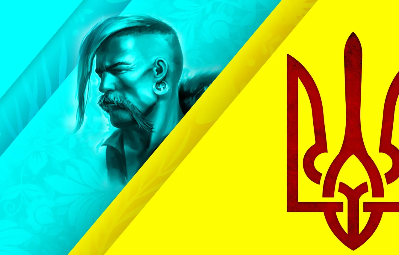 Фото обои Война, Украина, Голубая, Жёлтая, Козак