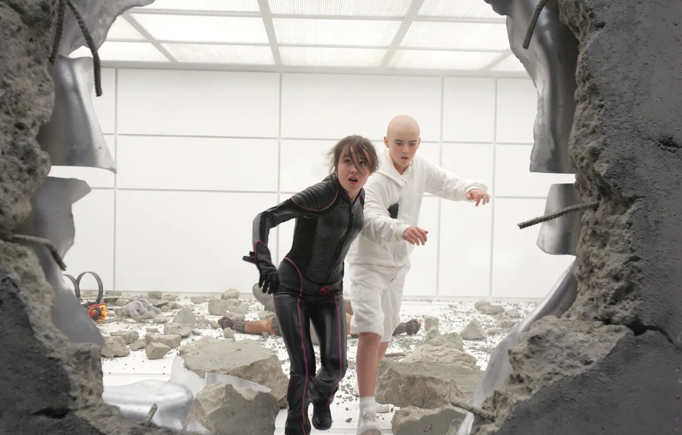 Фото обои Ellen Page, X-Men: The Last Stand, Cameron Bright, последняя битва