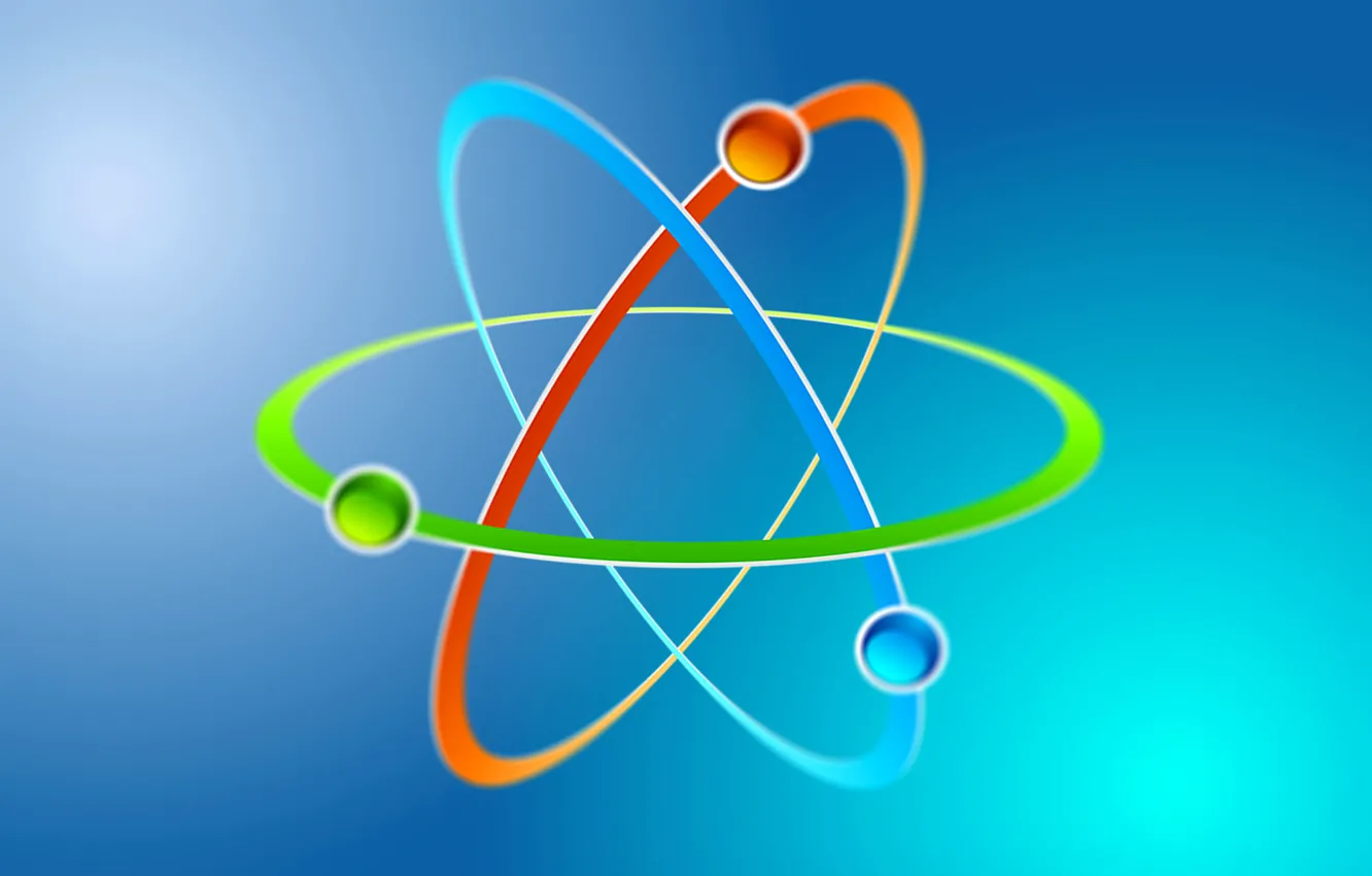 Фото обои узор, цвет, орбита, атом
