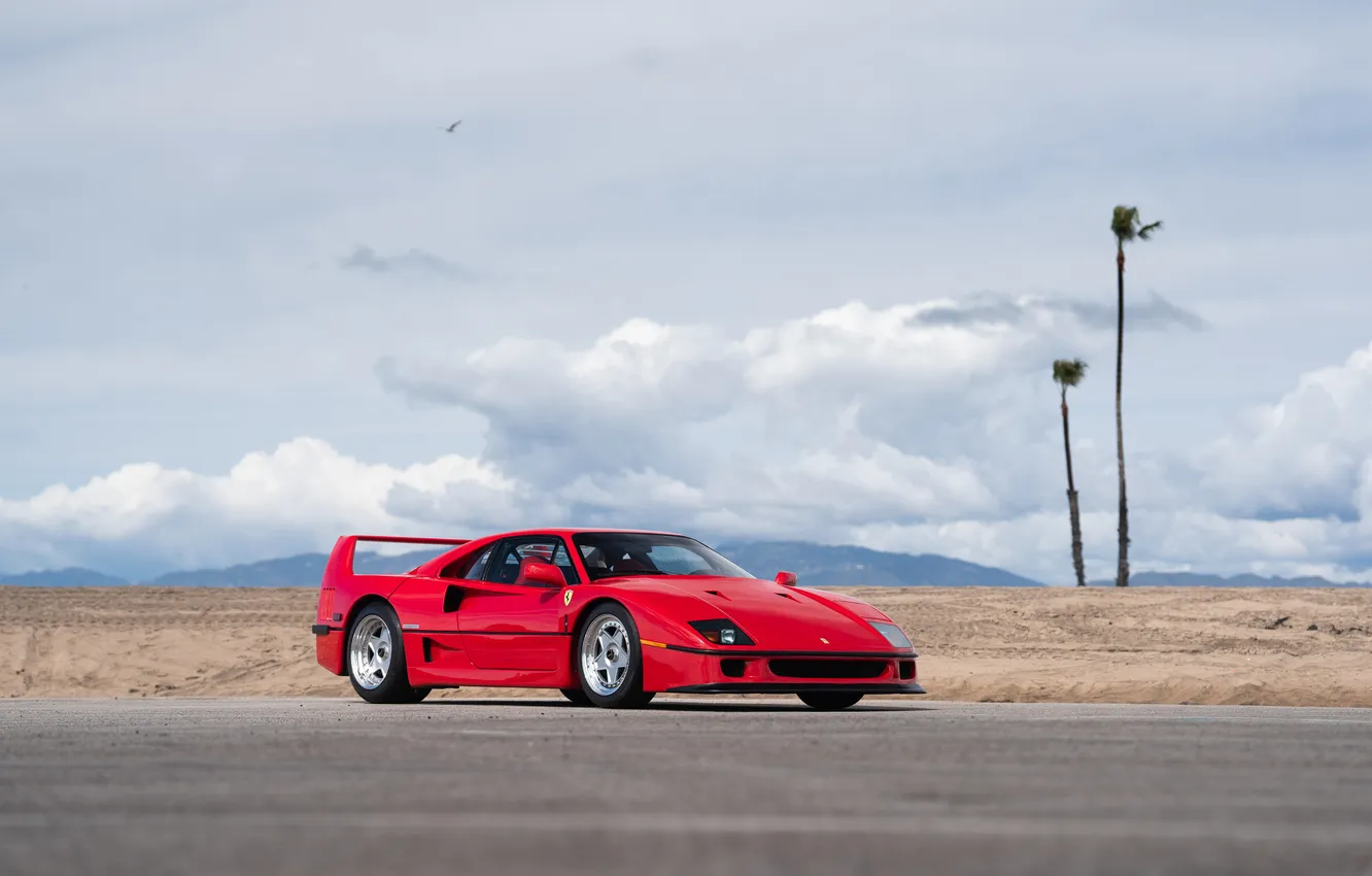 Фото обои Ferrari, F40, 1990, Ferrari F40