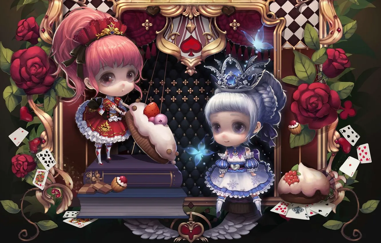 Фото обои куклы, сказка, театр, Alice, детская, milkyu dong