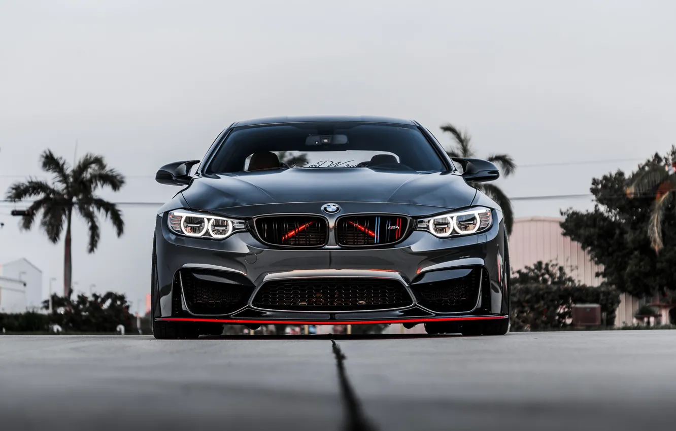 Фото обои BMW, Front, Gray, Face, Strict, Sight, F83