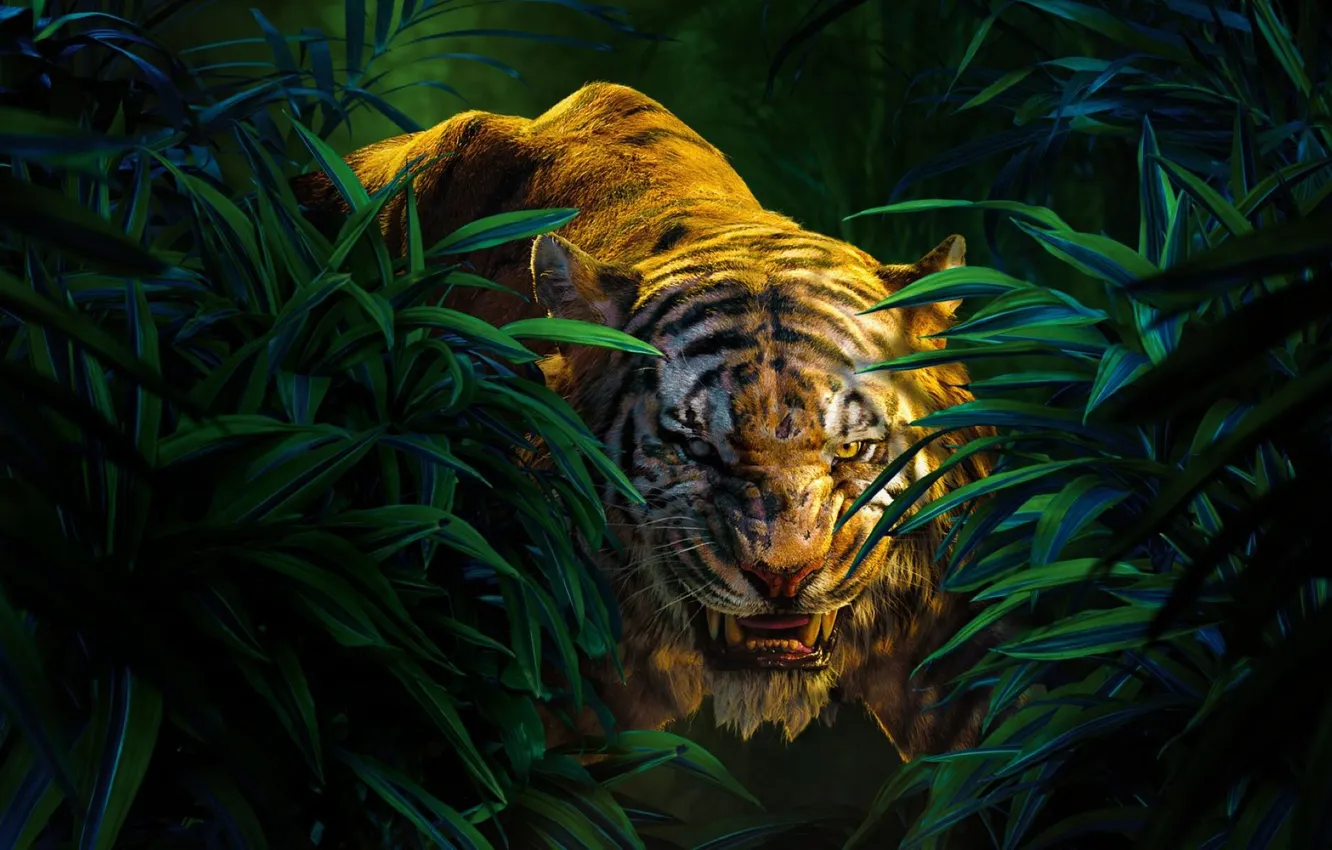 Фото обои jungle, tiger, item
