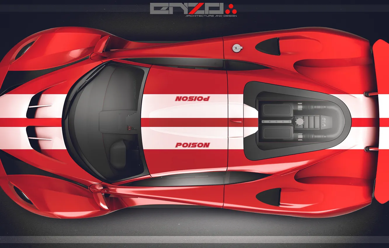 Фото обои автомобиль, верх, Poison car concept