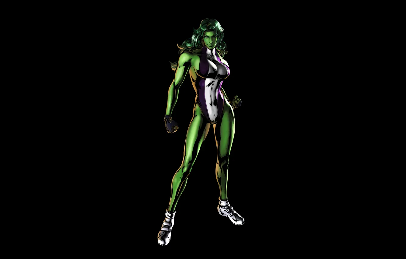 Фото обои зеленый, MARVEL, Женщина-Халк, She-hulk