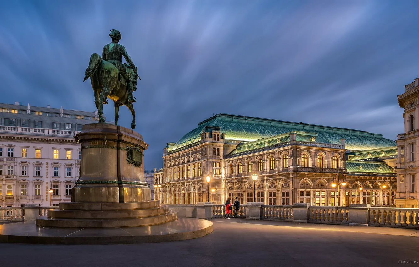 Фото обои здания, дома, Австрия, памятник, скульптура, Austria, Вена, Vienna