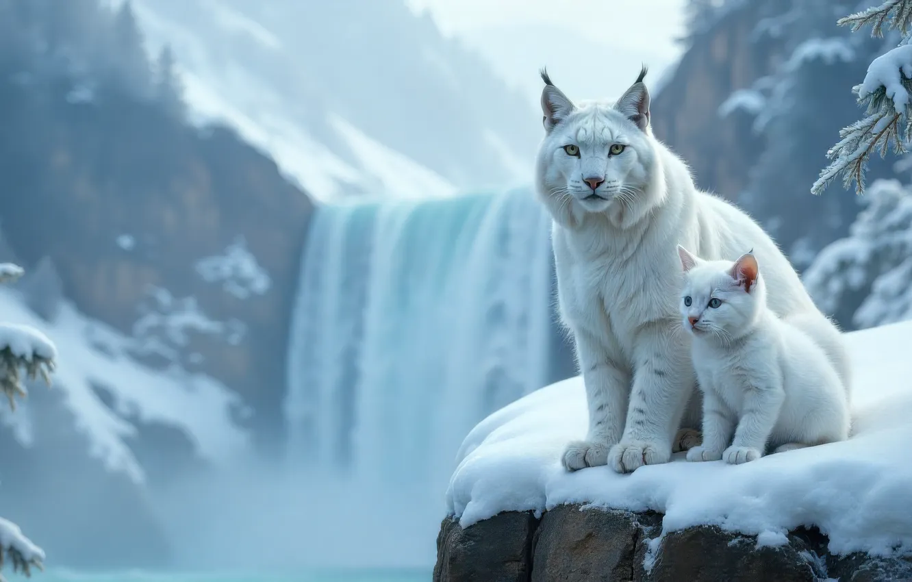 Фото обои зима, лес, взгляд, снег, горы, природа, туман, камни