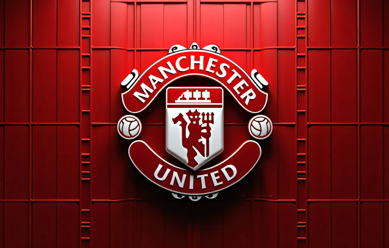 Фото обои Logo, Football, Premier League, Manchester United, Sport, Soccer, Manchester, Emblem