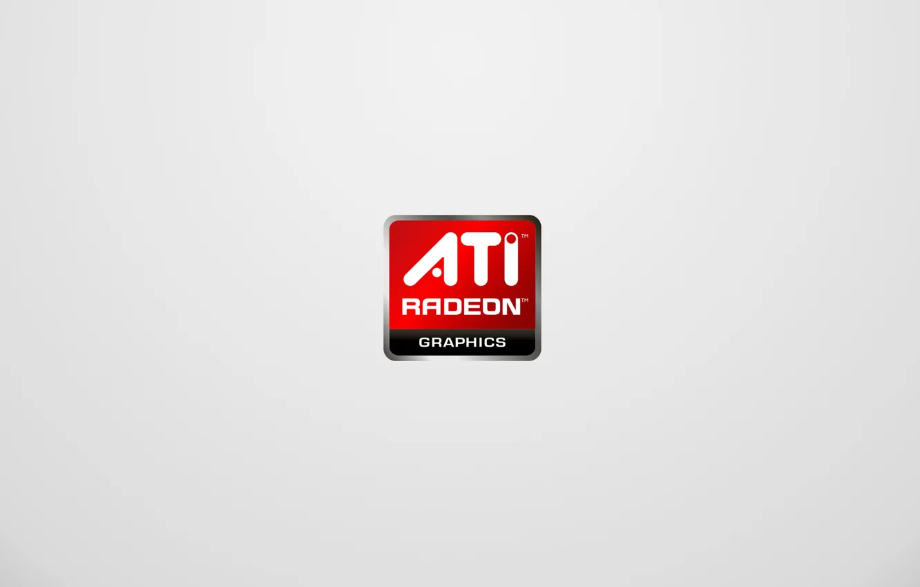 Фото обои минимализм, логотип, ATI, Radeon