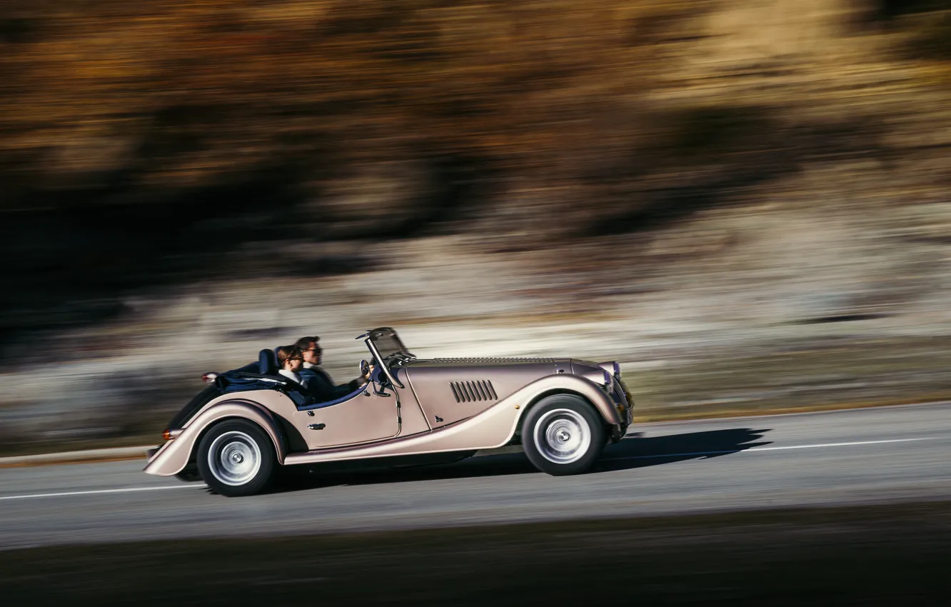 Фото обои Morgan, drive, fast, Plus Four, Morgan Plus Four