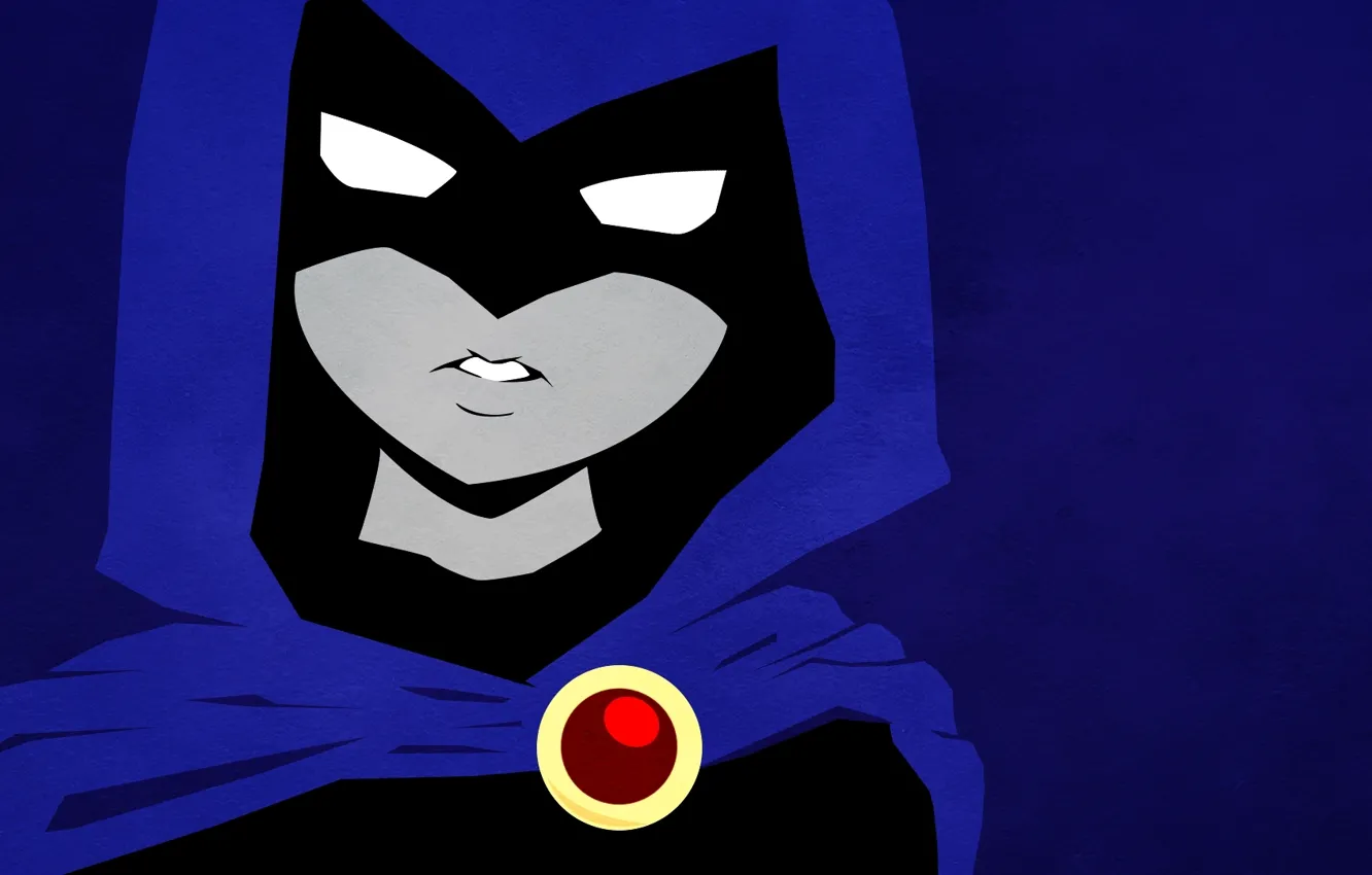 Фото обои девушка, синий, плащ, Raven