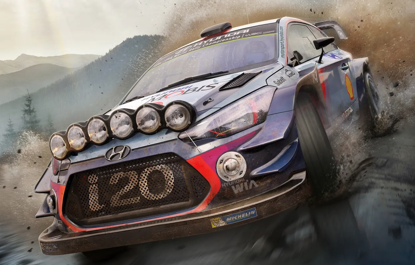 Фото обои Hyundai i20, WRC 7, BigBen Interactives, Pack Shot