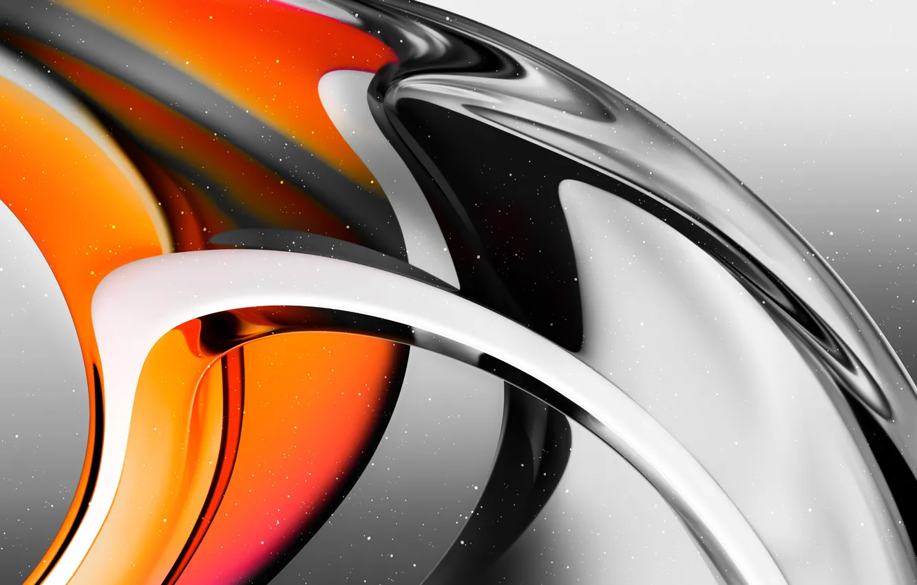 Фото обои Orange, Abstract, Glass, Transparent