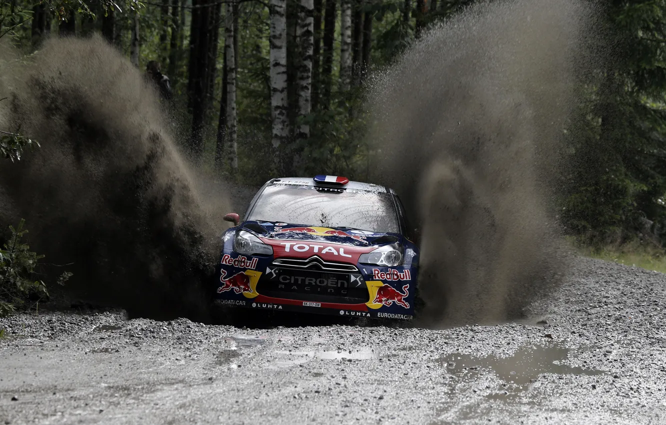 Фото обои Спорт, Машина, Скорость, Гонка, Citroen, Red Bull, Rally