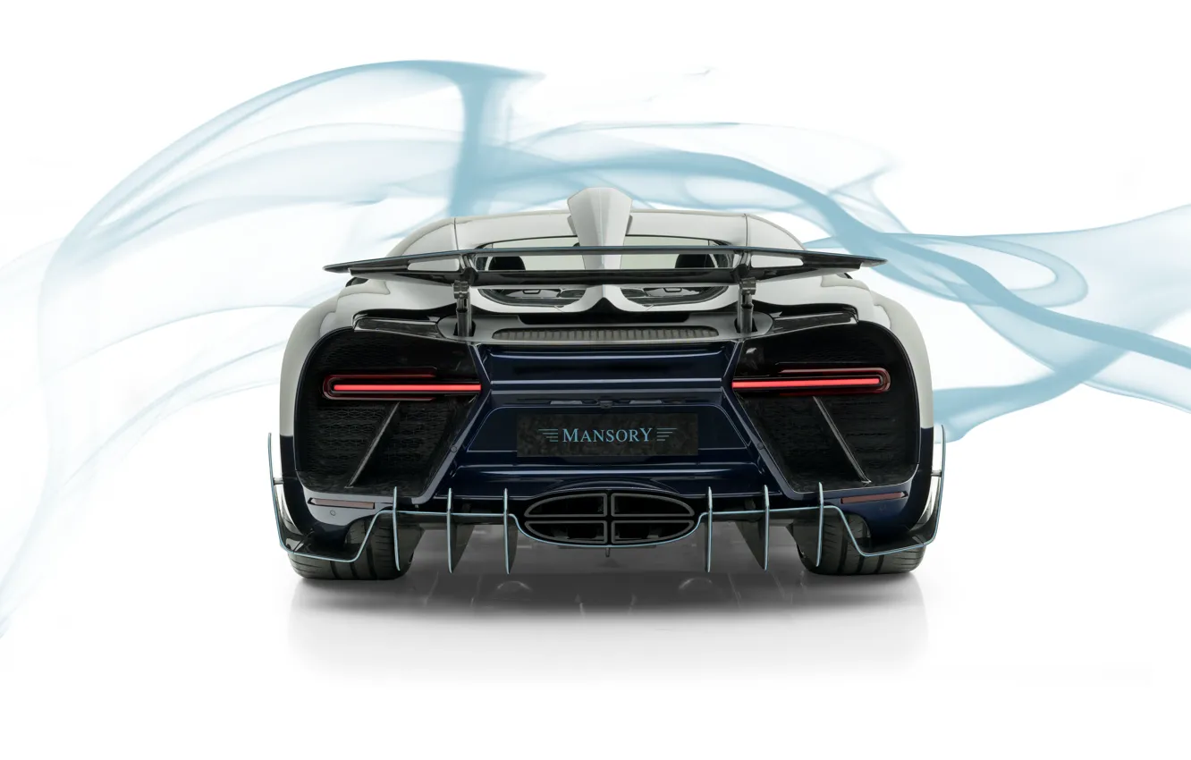 Фото обои Bugatti, суперкар, вид сзади, Mansory, гиперкар, Chiron, 2019, Centuria