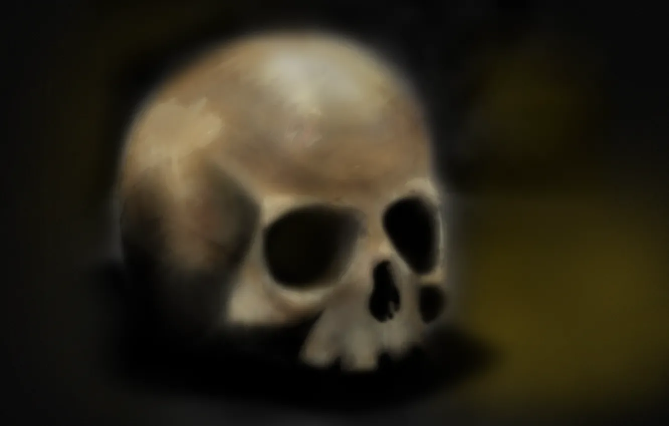Фото обои мрак, рисунок, череп, картина, арт, skull, paint, darkness
