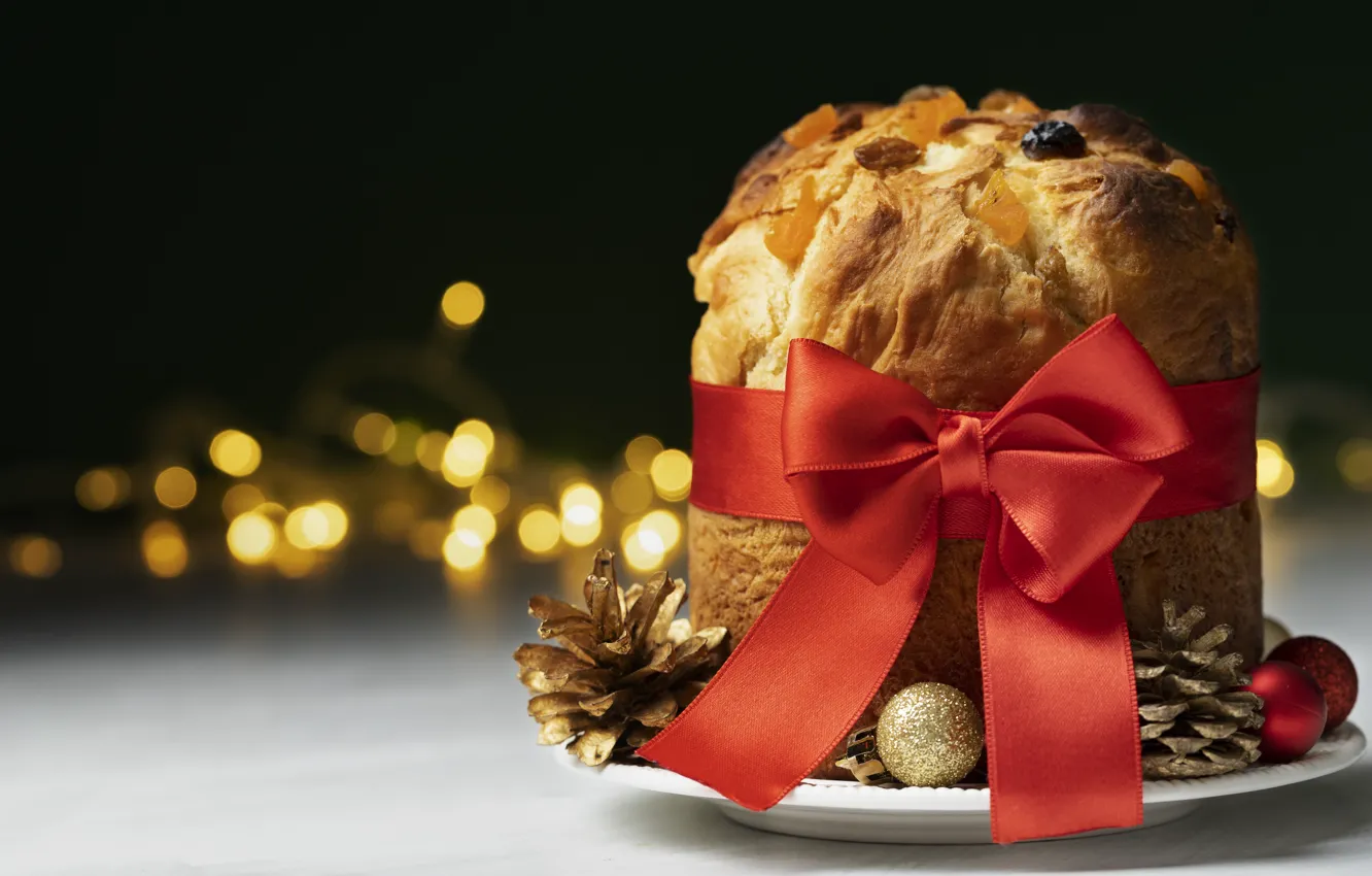 Фото обои christmas, десерт, delicious, рождественский кекс, christmas panettone, panettone, рождественский десерт, Панеттоне