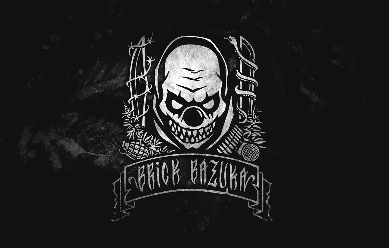 Фото обои Музыка, Логотип, Music, Black, Russian Hip-Hop, Underground, the Chemodan Clan, Evil Clown