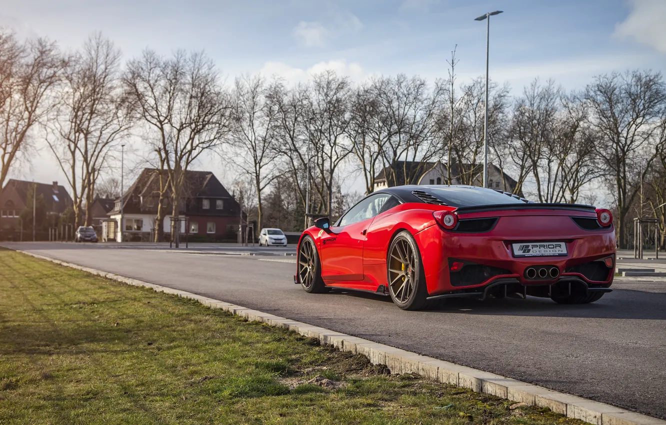 Фото обои Ferrari, феррари, 458, Italia, Prior-Design, PD458