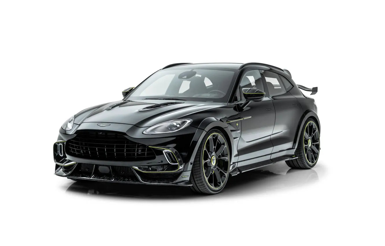 Фото обои Aston Martin, внедорожник, белый фон, Mansory, DBX, Aston Martin DBX from Mansory, Carbon Makeover