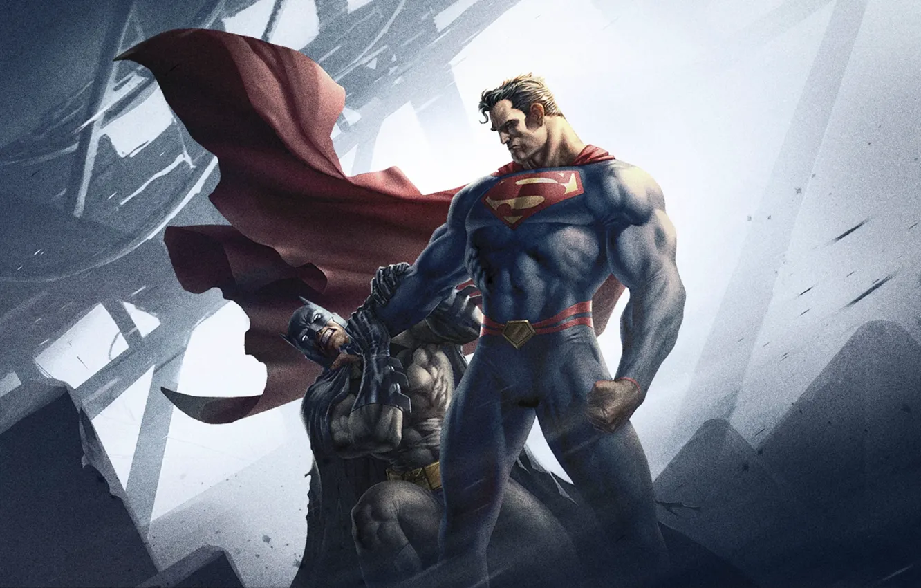 Фото обои Batman, Superman, DC Comics, Comic
