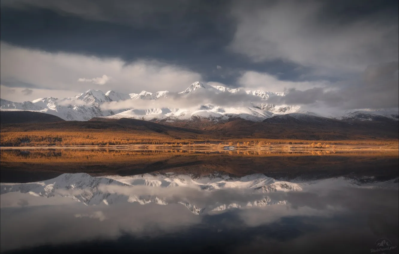 Фото обои природа, sky, landscape, nature, water, mountains, clouds, lake