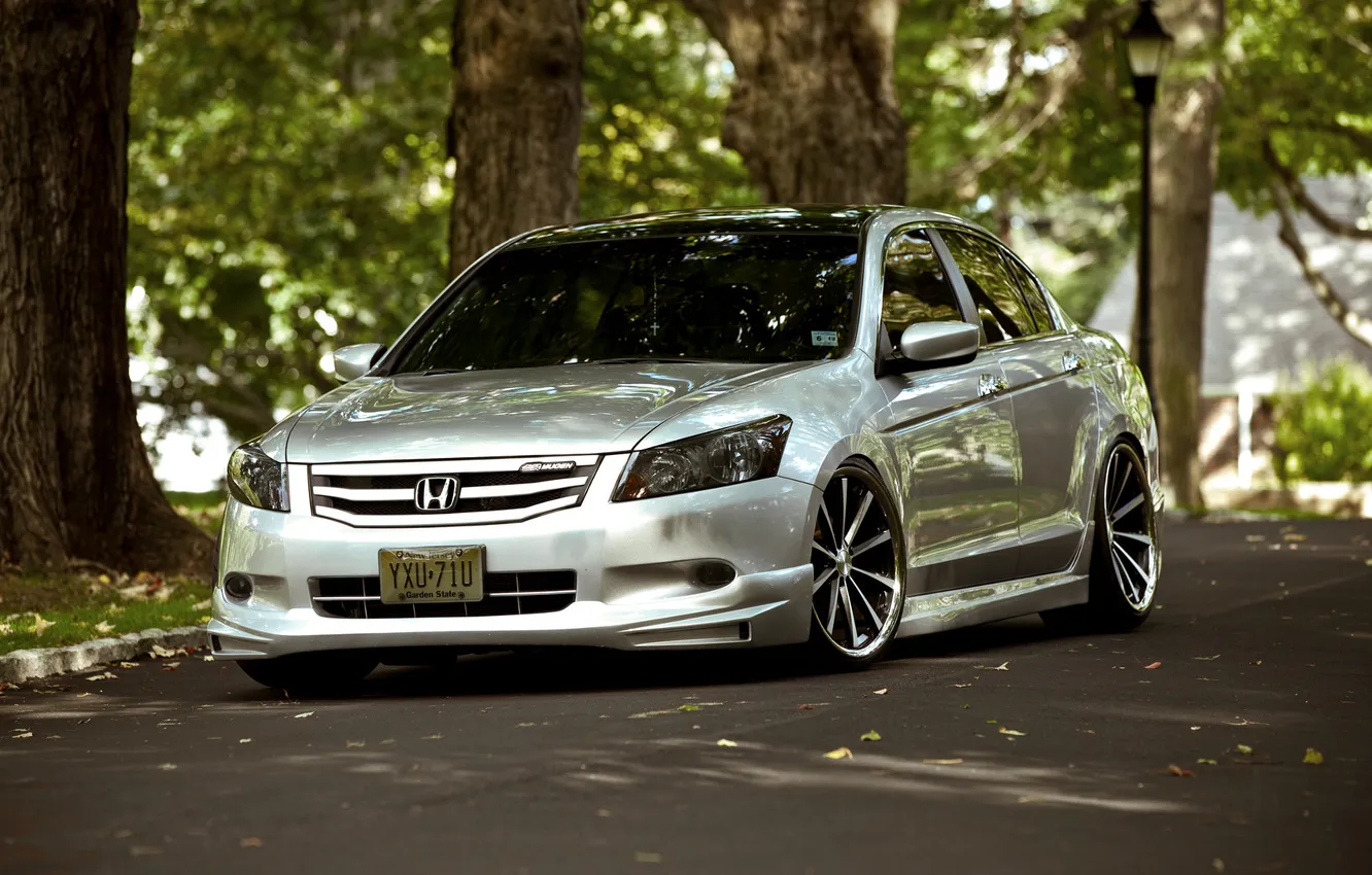 Фото обои деревья, парк, тачки, honda, cars, хонда, auto wallpapers, авто обои