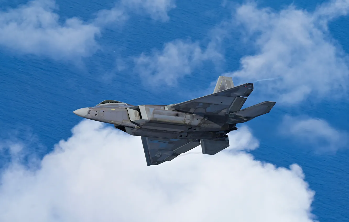 Фото обои малозаметный, ВВС США, многоцелевой истребитель пятого поколения, Lockheed/Boeing F-22 Raptor