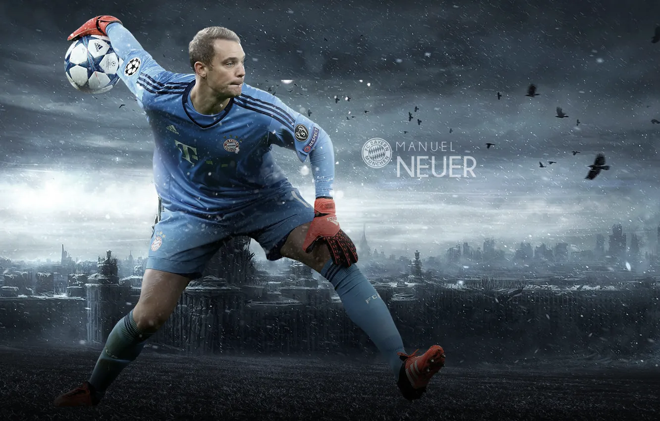 Фото обои wallpaper, sport, football, player, FC Bayern Munchen, Manuel Neuer, goalkeeper