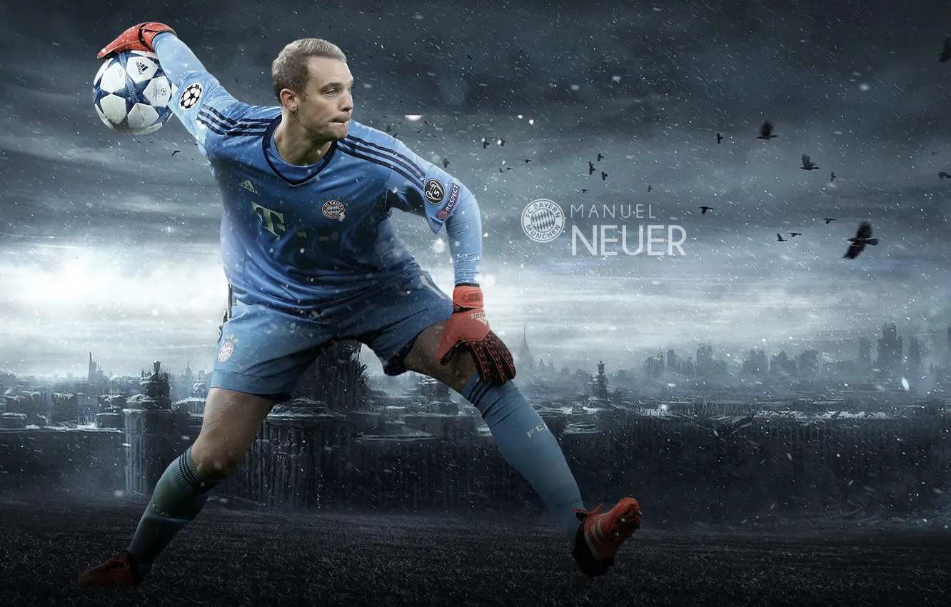 Фото обои wallpaper, football, player, Sport, FC Bayern Munchen, Manuel Neuer, goalkeeper